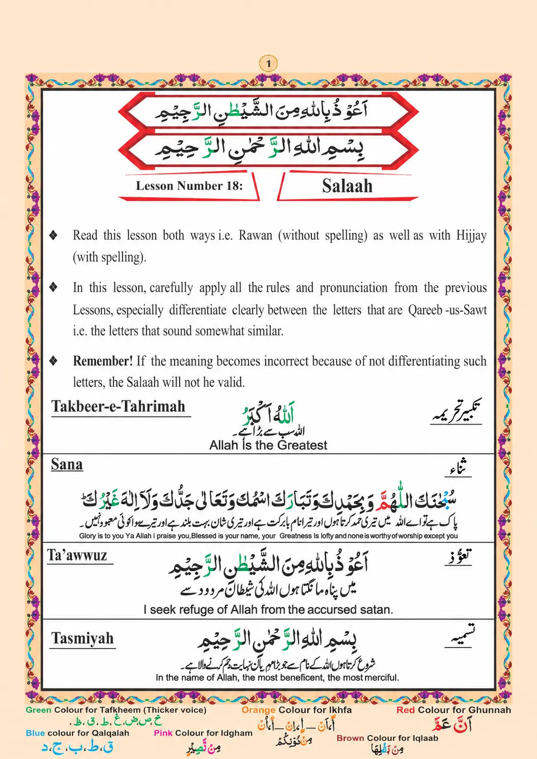 Read Namaz/Prayer (Salat) in English