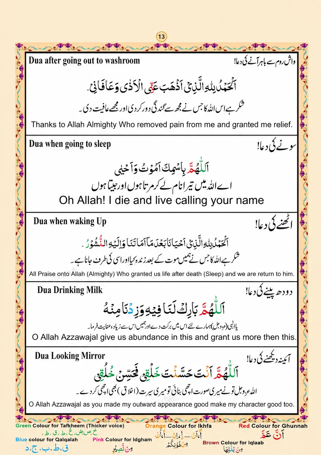 Read English Namaz/Prayer (Salat) in Page 13
